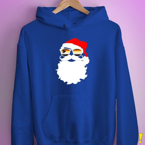 Santa Claus Gay Bear Pride Flag Sunglasses Hoodie - Royal Blue